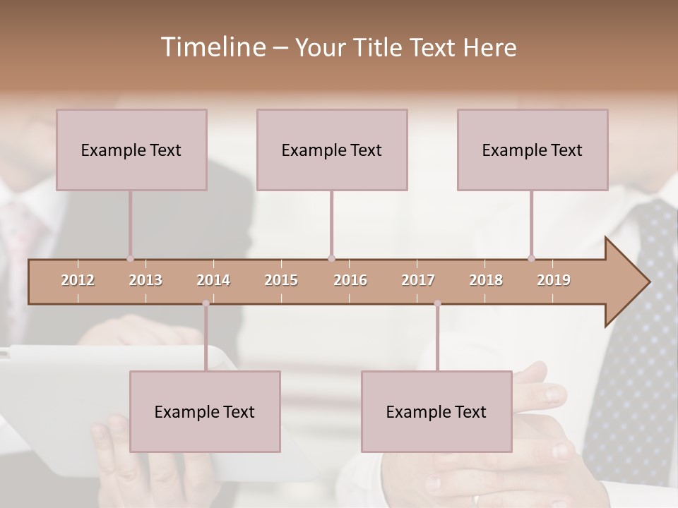 Business Man Digital Tablet Formal Wear PowerPoint Template