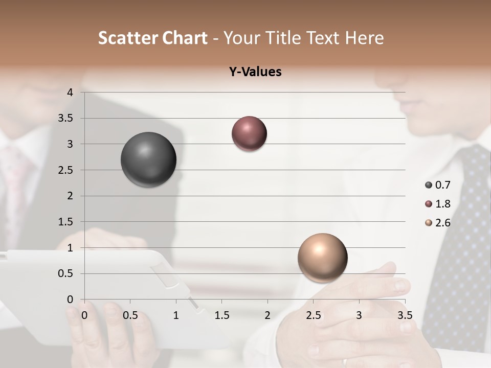 Business Man Digital Tablet Formal Wear PowerPoint Template