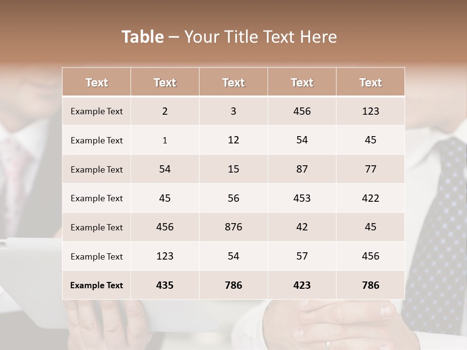 Business Man Digital Tablet Formal Wear PowerPoint Template
