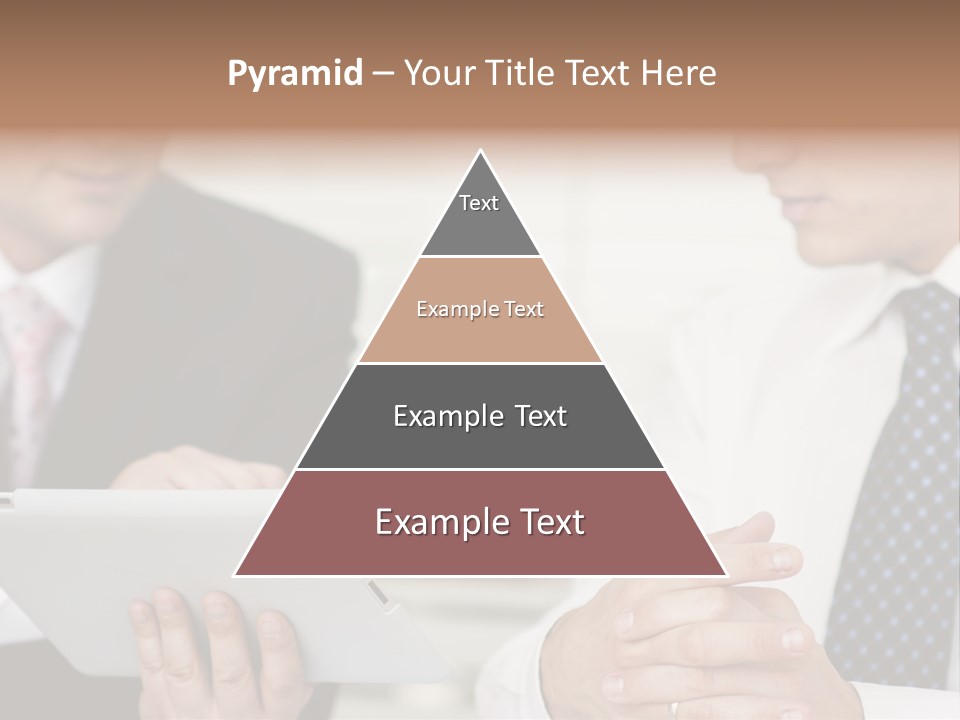 Business Man Digital Tablet Formal Wear PowerPoint Template