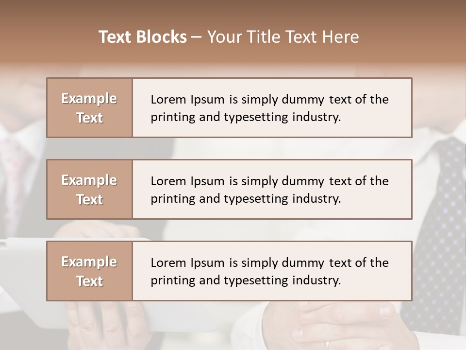 Business Man Digital Tablet Formal Wear PowerPoint Template