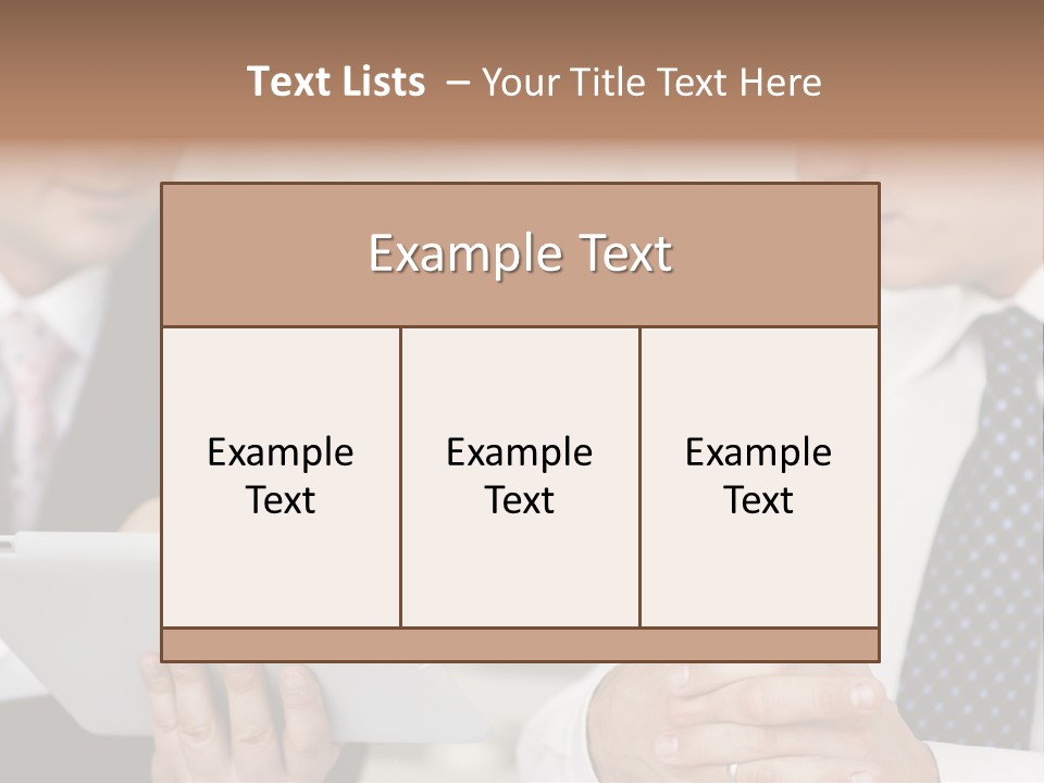 Business Man Digital Tablet Formal Wear PowerPoint Template