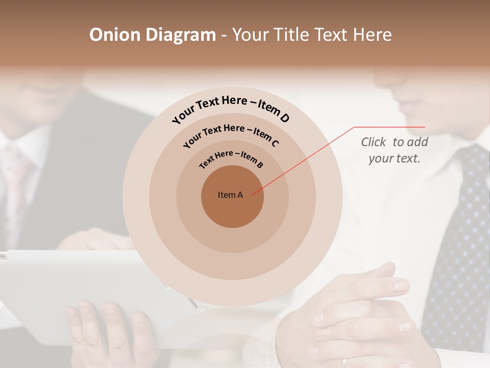 Business Man Digital Tablet Formal Wear PowerPoint Template