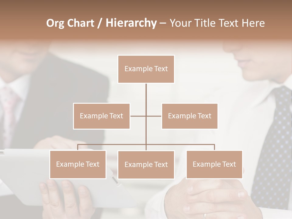 Business Man Digital Tablet Formal Wear PowerPoint Template