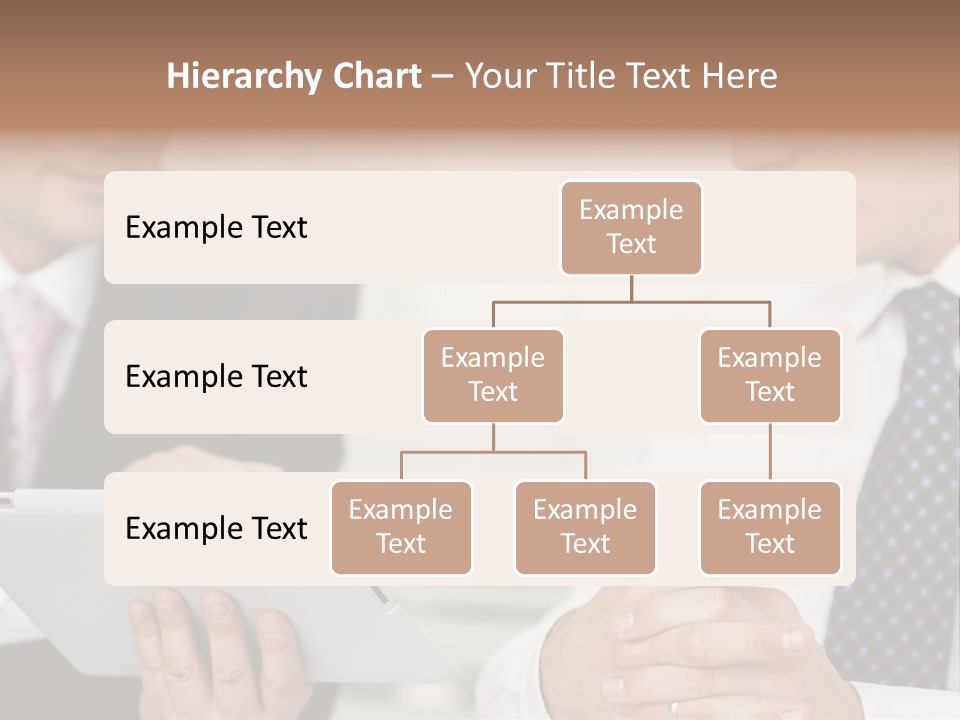 Business Man Digital Tablet Formal Wear PowerPoint Template