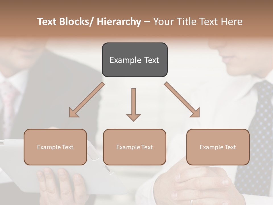 Business Man Digital Tablet Formal Wear PowerPoint Template