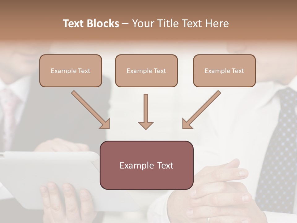 Business Man Digital Tablet Formal Wear PowerPoint Template