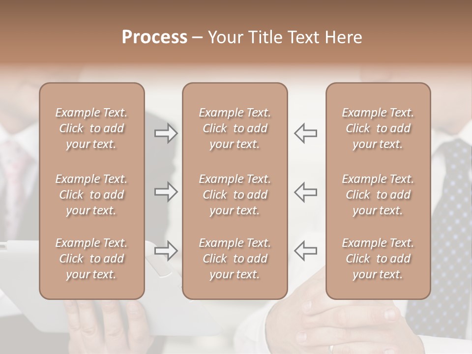 Business Man Digital Tablet Formal Wear PowerPoint Template
