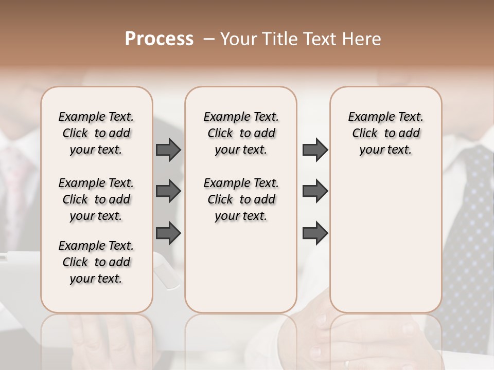 Business Man Digital Tablet Formal Wear PowerPoint Template