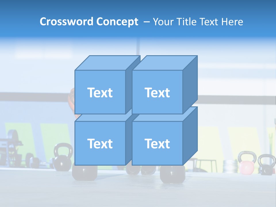 Indoor Kettlebell Barbell PowerPoint Template