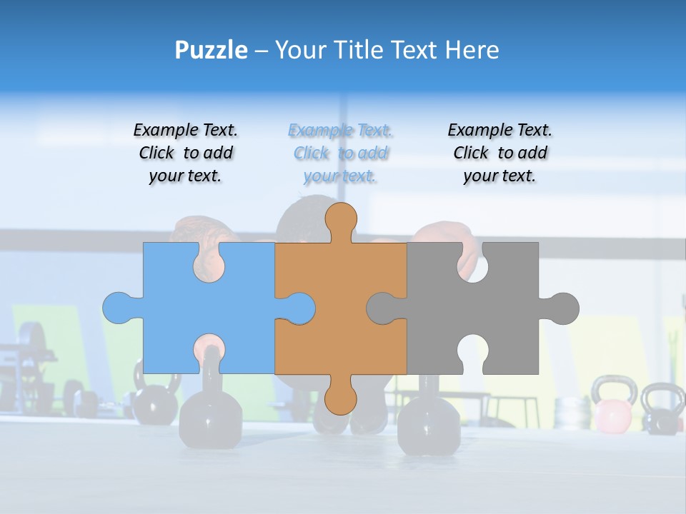 Indoor Kettlebell Barbell PowerPoint Template