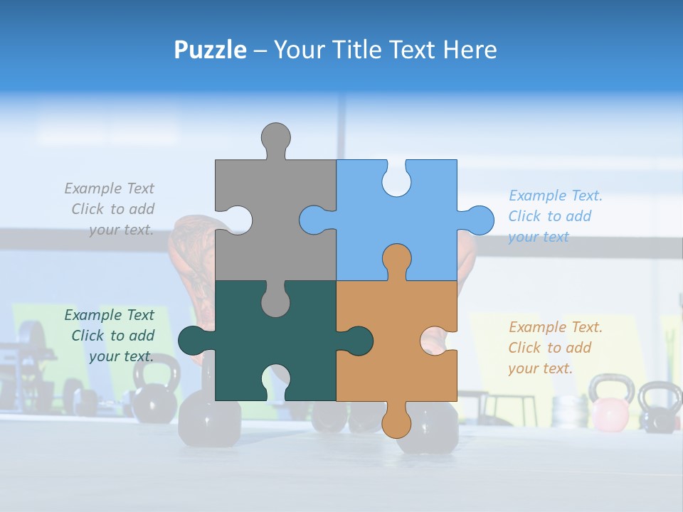 Indoor Kettlebell Barbell PowerPoint Template