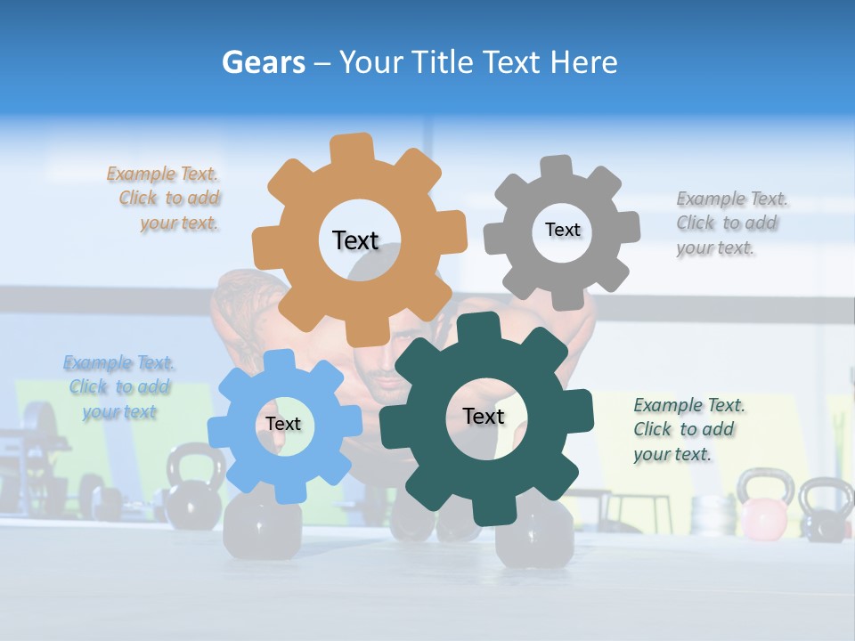 Indoor Kettlebell Barbell PowerPoint Template