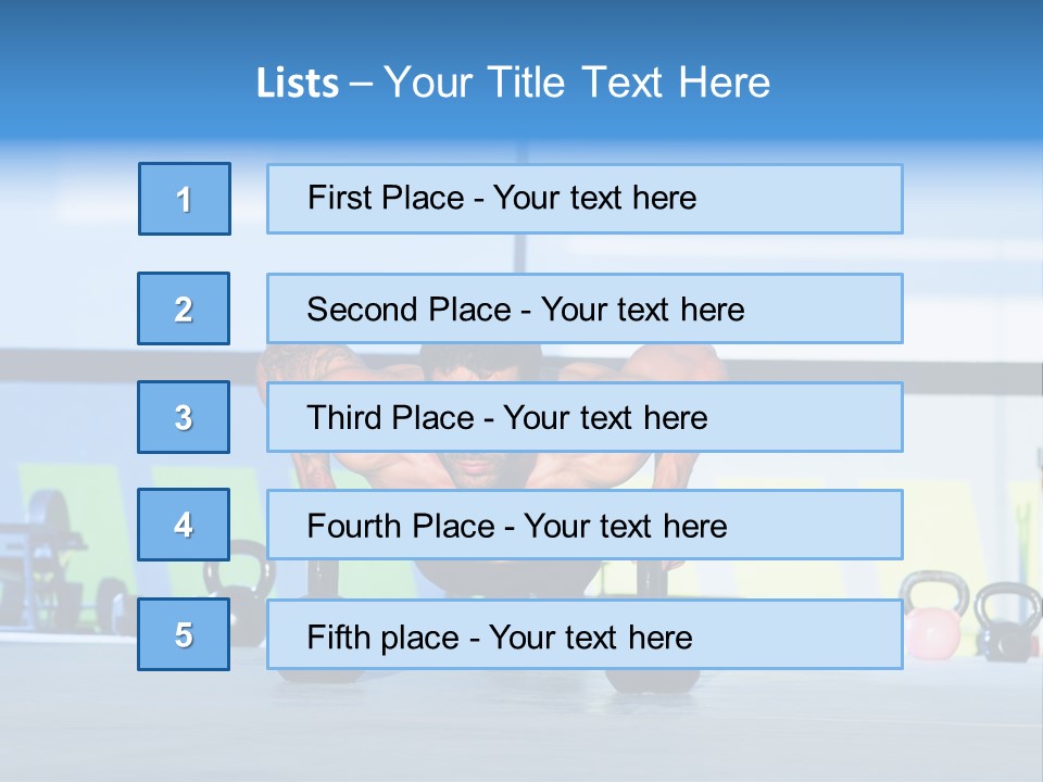 Indoor Kettlebell Barbell PowerPoint Template