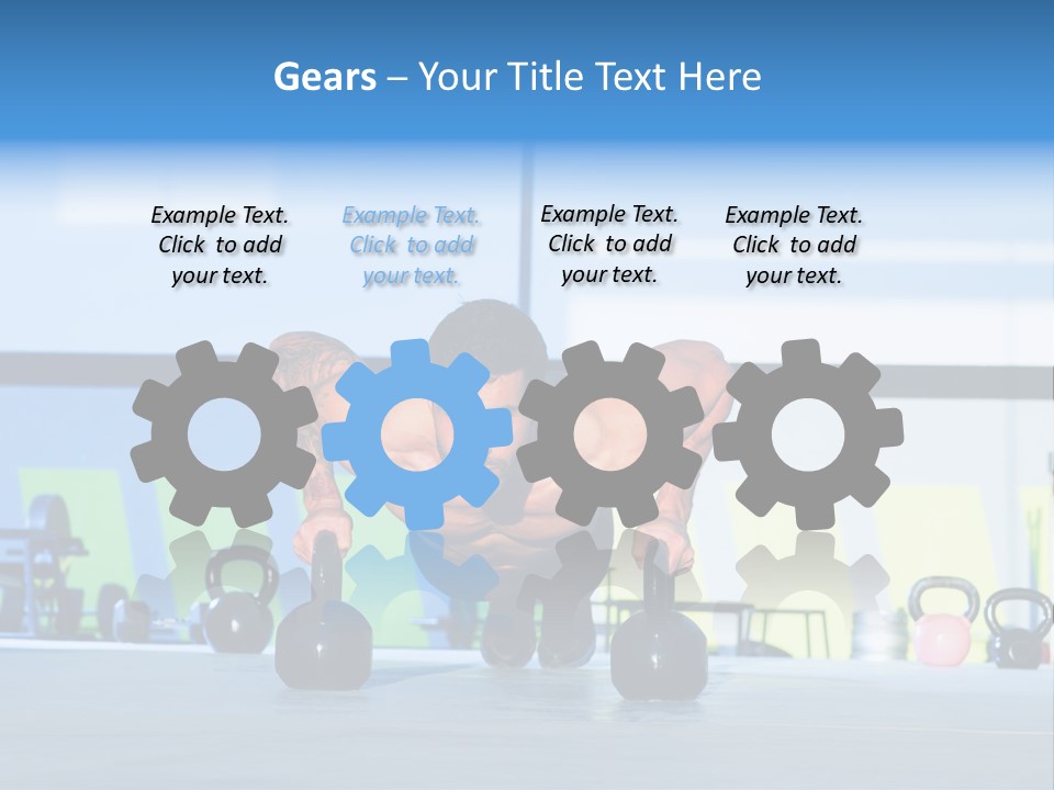 Indoor Kettlebell Barbell PowerPoint Template