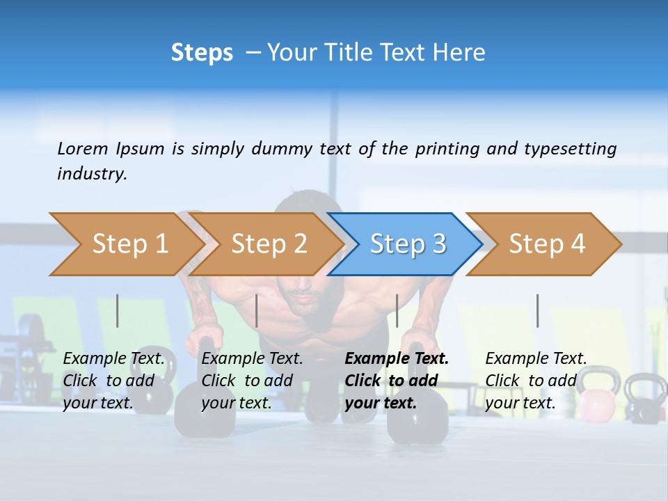 Indoor Kettlebell Barbell PowerPoint Template