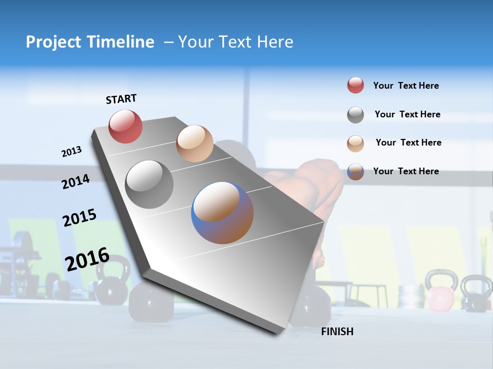 Indoor Kettlebell Barbell PowerPoint Template