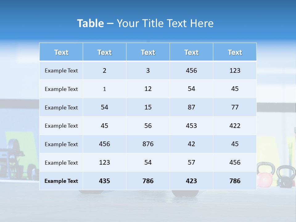 Indoor Kettlebell Barbell PowerPoint Template