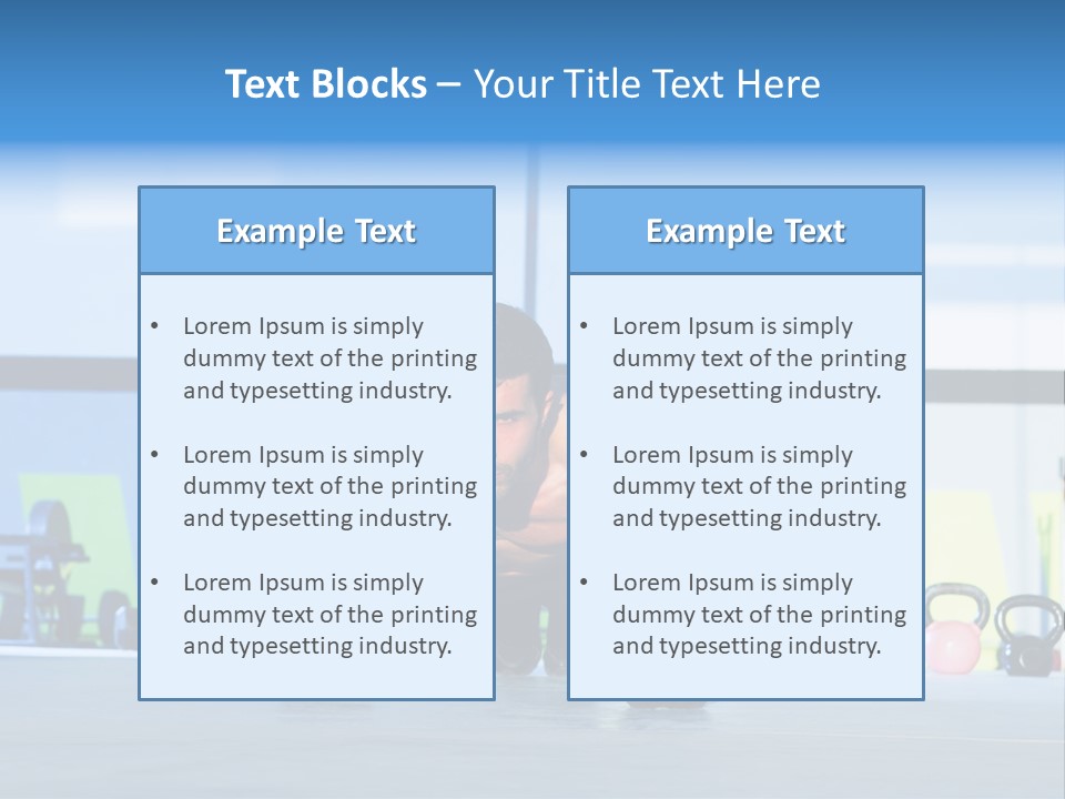 Indoor Kettlebell Barbell PowerPoint Template
