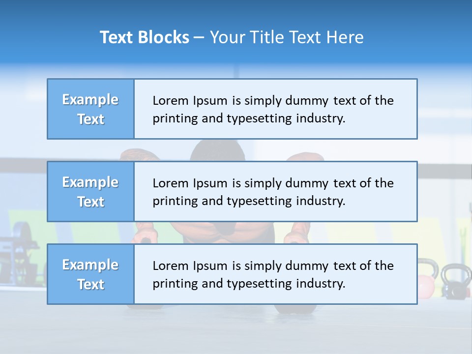 Indoor Kettlebell Barbell PowerPoint Template