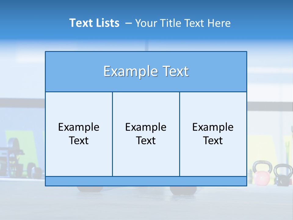 Indoor Kettlebell Barbell PowerPoint Template