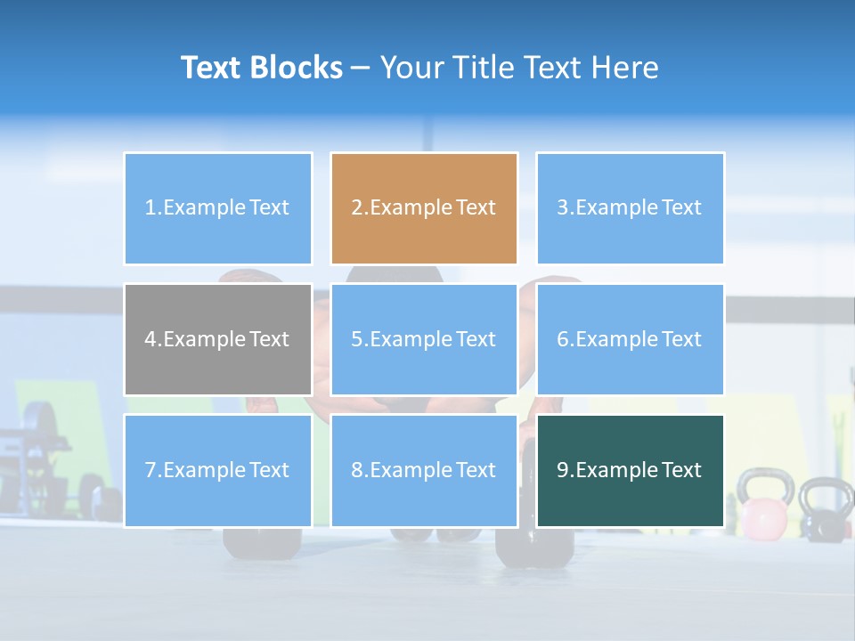 Indoor Kettlebell Barbell PowerPoint Template