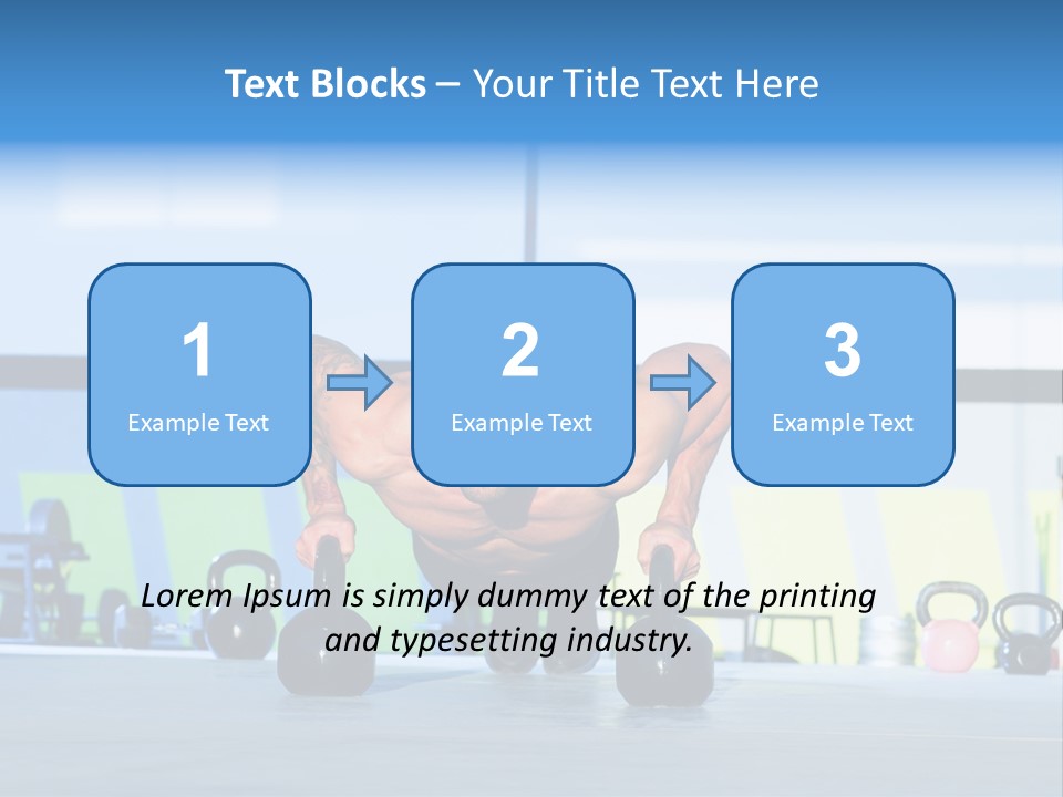 Indoor Kettlebell Barbell PowerPoint Template