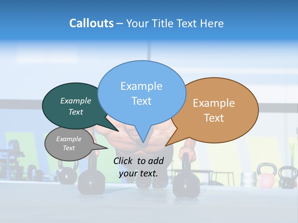 Indoor Kettlebell Barbell PowerPoint Template