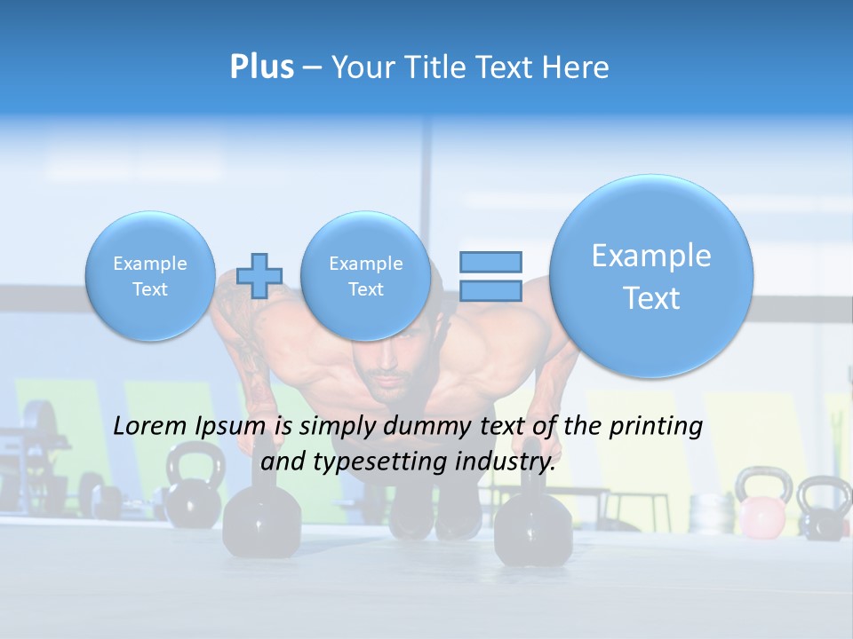 Indoor Kettlebell Barbell PowerPoint Template