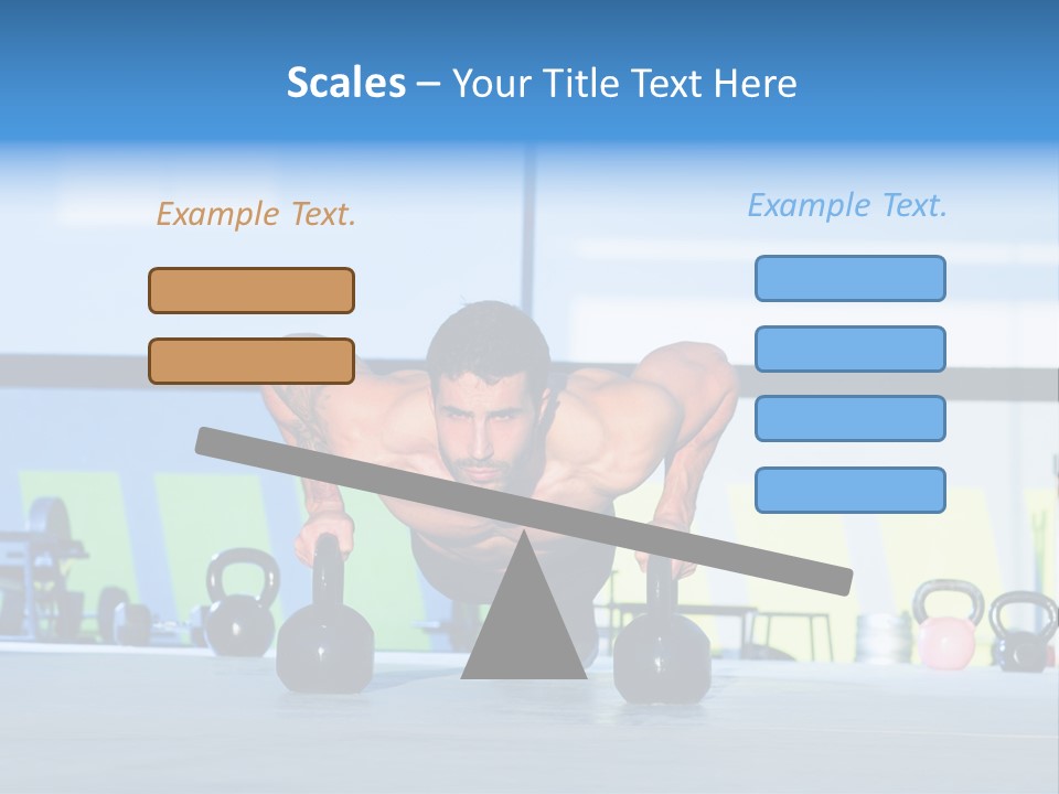 Indoor Kettlebell Barbell PowerPoint Template
