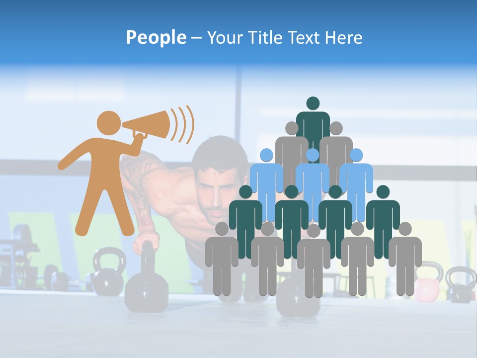 Indoor Kettlebell Barbell PowerPoint Template