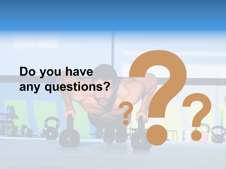Indoor Kettlebell Barbell PowerPoint Template