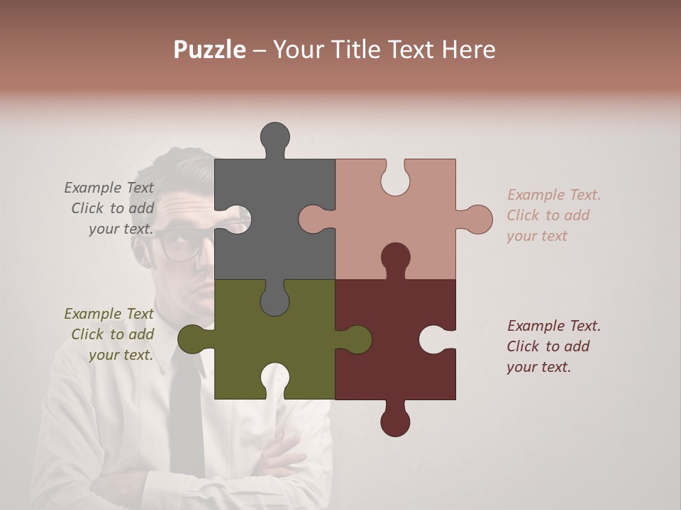 Nerd Texture Caucasian PowerPoint Template
