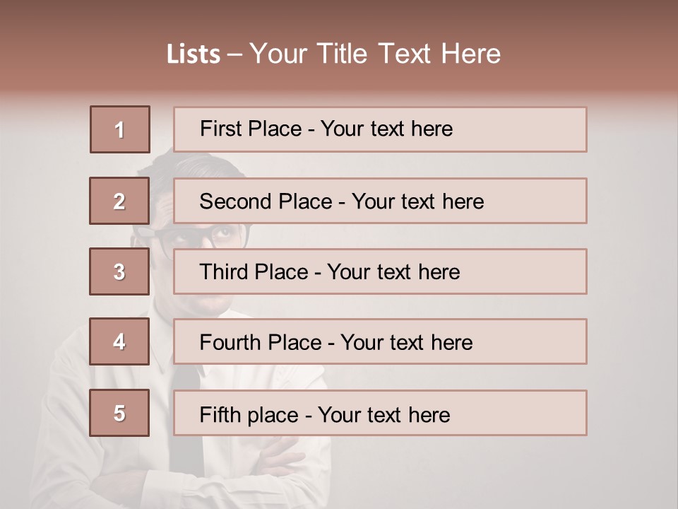 Nerd Texture Caucasian PowerPoint Template