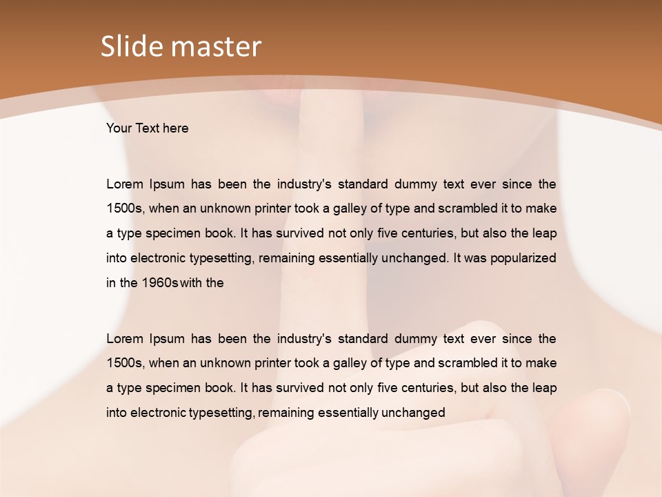 Secret Woman Living PowerPoint Template