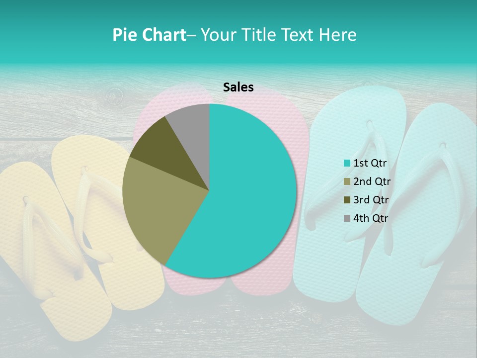 A Row Of Flip Flops Sitting On Top Of A Wooden Floor PowerPoint Template