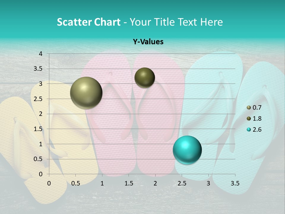 A Row Of Flip Flops Sitting On Top Of A Wooden Floor PowerPoint Template