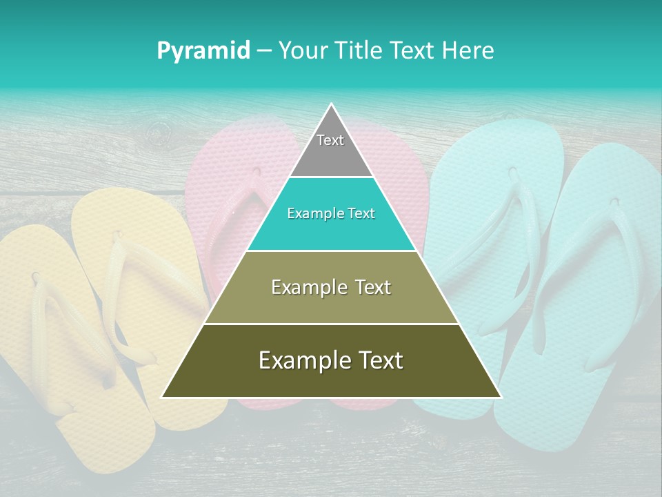 A Row Of Flip Flops Sitting On Top Of A Wooden Floor PowerPoint Template