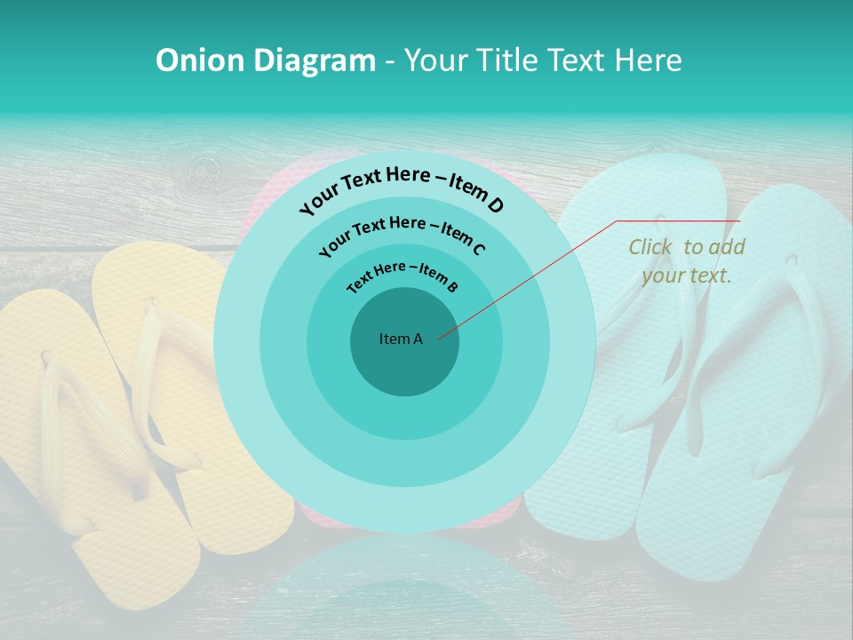 A Row Of Flip Flops Sitting On Top Of A Wooden Floor PowerPoint Template