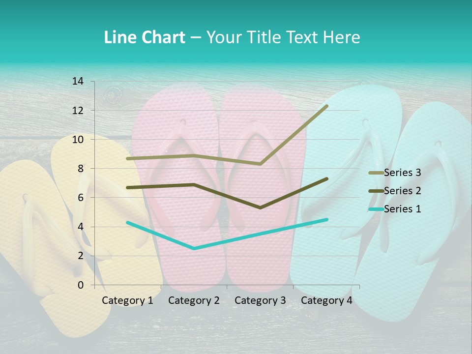 A Row Of Flip Flops Sitting On Top Of A Wooden Floor PowerPoint Template