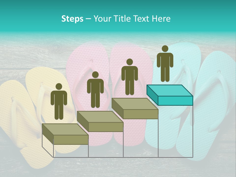A Row Of Flip Flops Sitting On Top Of A Wooden Floor PowerPoint Template