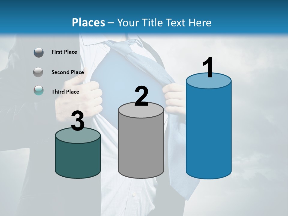 Pride Blue Caucasian PowerPoint Template