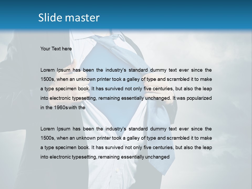 Pride Blue Caucasian PowerPoint Template