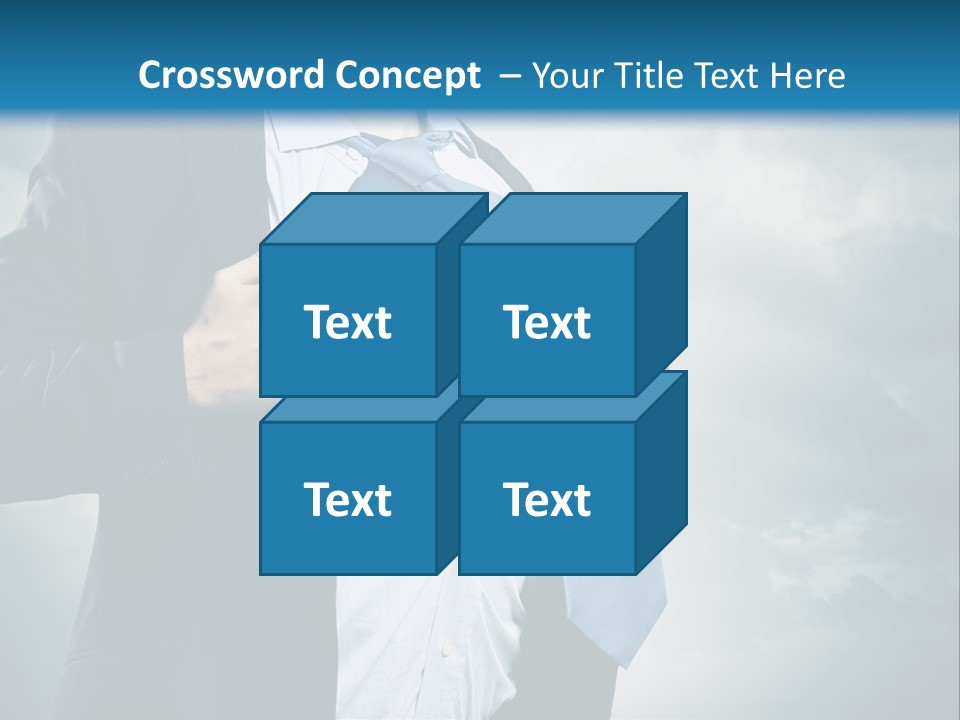 Pride Blue Caucasian PowerPoint Template