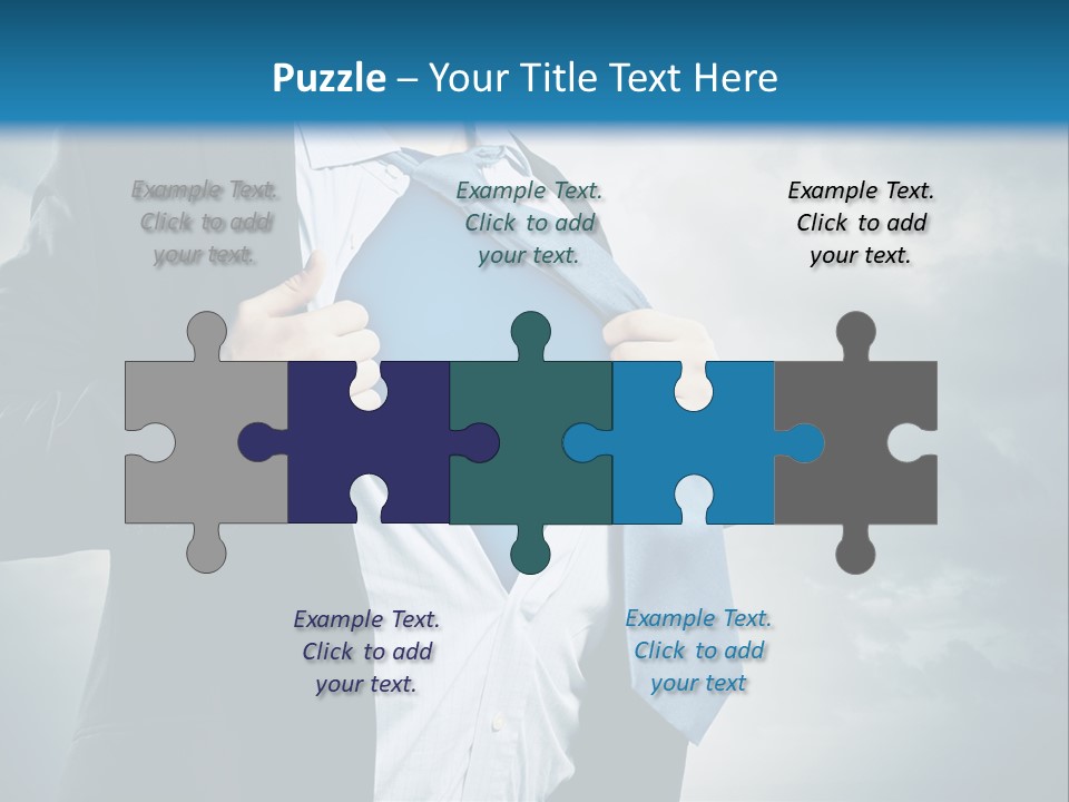 Pride Blue Caucasian PowerPoint Template