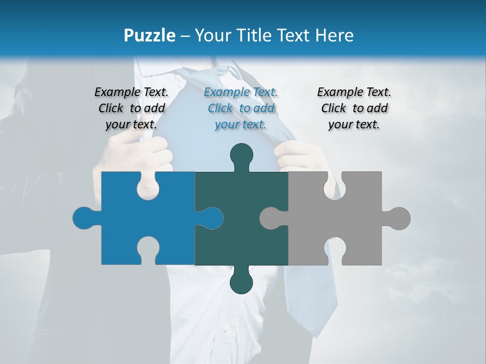 Pride Blue Caucasian PowerPoint Template