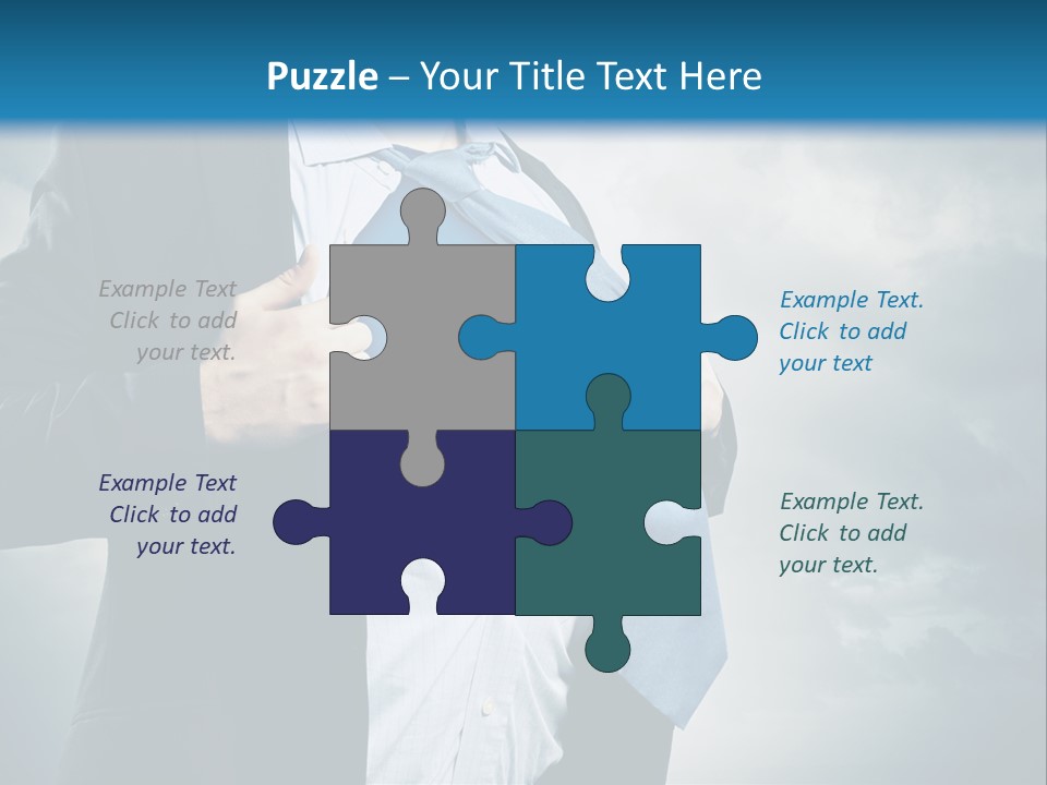 Pride Blue Caucasian PowerPoint Template