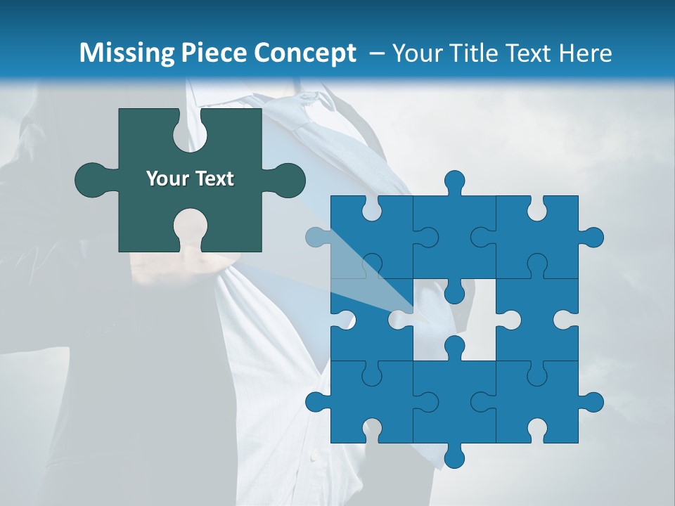 Pride Blue Caucasian PowerPoint Template