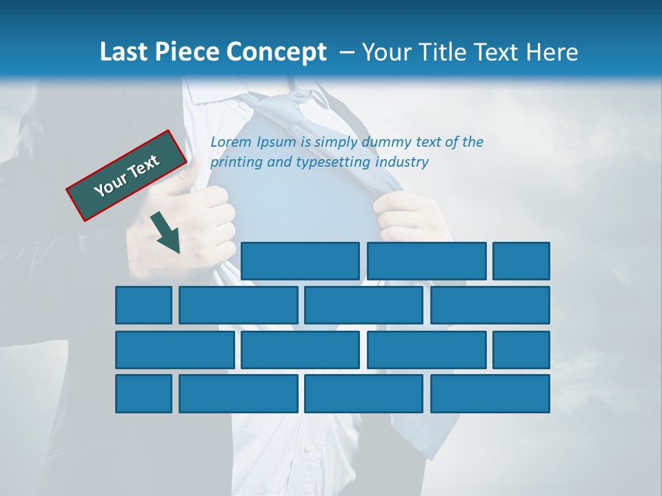 Pride Blue Caucasian PowerPoint Template