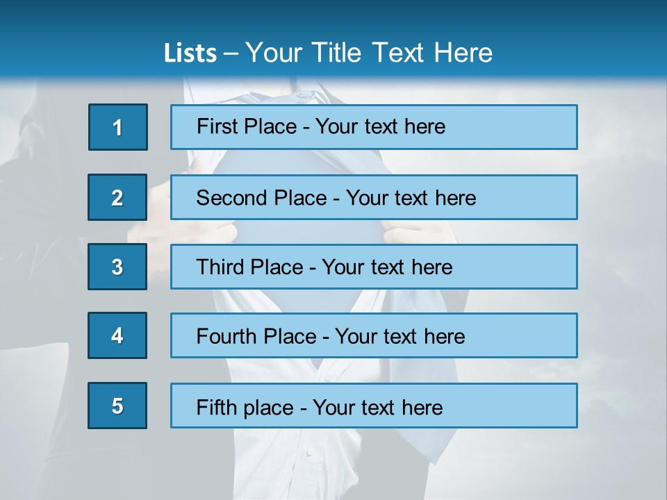 Pride Blue Caucasian PowerPoint Template